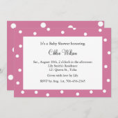 Heldere roze poolpunten kaart (Voorkant / Achterkant)