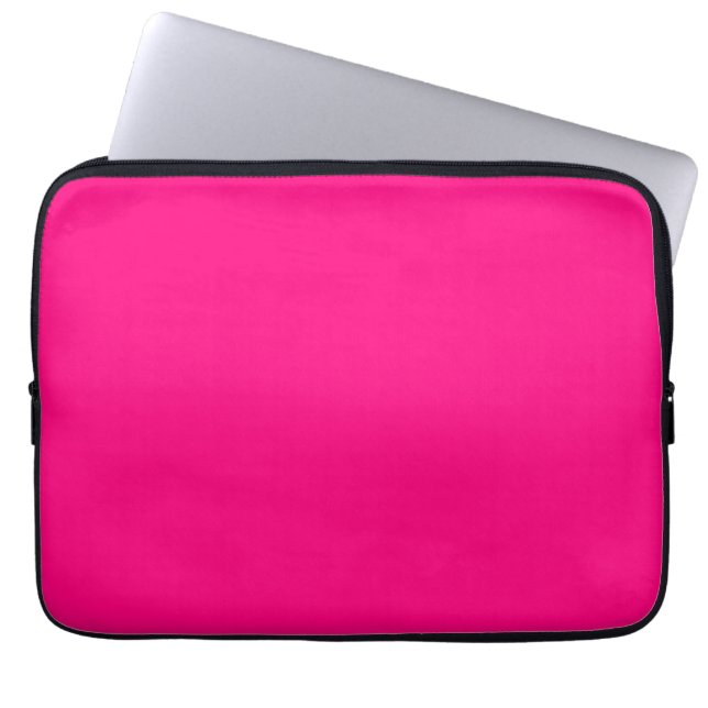 Heldere roze roze hexcode FF007F Laptop Sleeve (Voorkant)