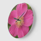 Heldere Roze Roze Wandklok (Hoek)