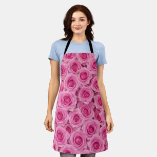 Heldere roze rozen schort