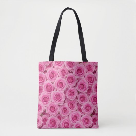 Heldere roze rozen tote bag (Voorkant)