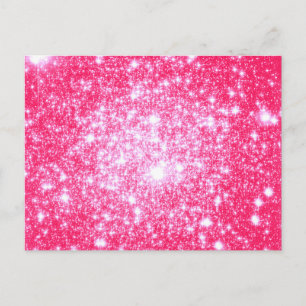 Heldere roze sterren briefkaart