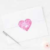 Heldere roze sterren hart sticker (Envelop)