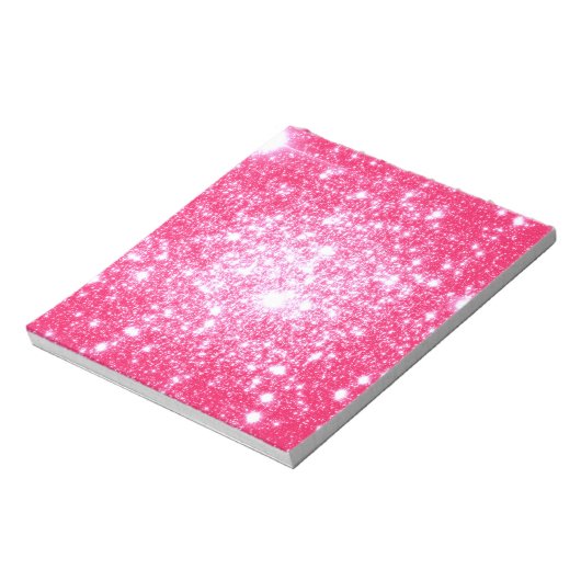 Heldere roze sterren notitieblok (Linkerzijde)