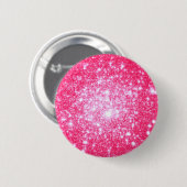 Heldere roze sterren ronde button 5,7 cm (Voorkant /achterkant)