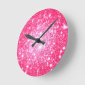 Heldere roze sterren ronde klok (Hoek)