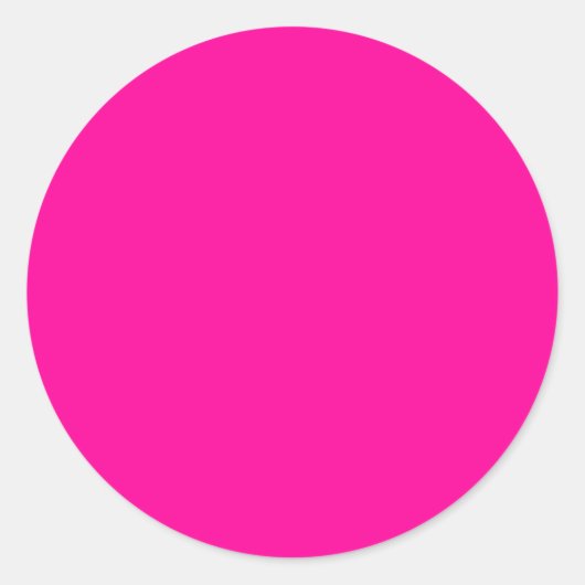Heldere roze stip of cirkel ronde sticker (Voorkant)