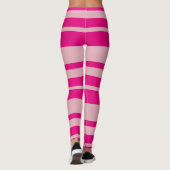 Heldere roze streep leggings (Achterkant)