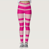 Heldere roze streep leggings (Voorkant)