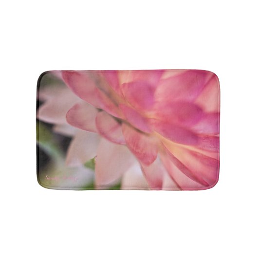 Heldere roze strobloem badmat (Voorkant)