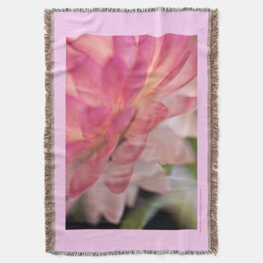 Heldere roze strobloem deken (Voorkant Verticaal)