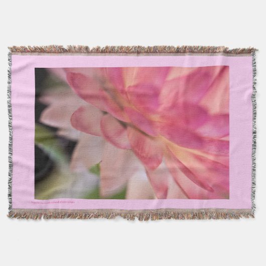 Heldere roze strobloem deken (Voorkant)