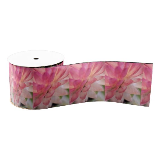 Heldere roze strobloem grosgrain lint (Spoel)