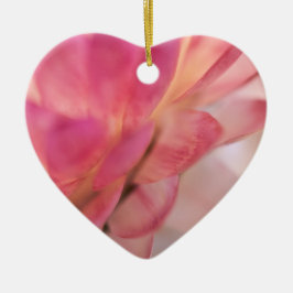 Heldere roze strobloem keramisch ornament