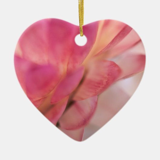 Heldere roze strobloem keramisch ornament (Voorkant)