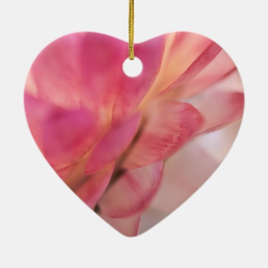 Heldere roze strobloem keramisch ornament (Achterkant)