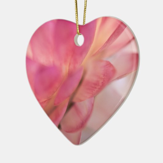 Heldere roze strobloem keramisch ornament (Links)