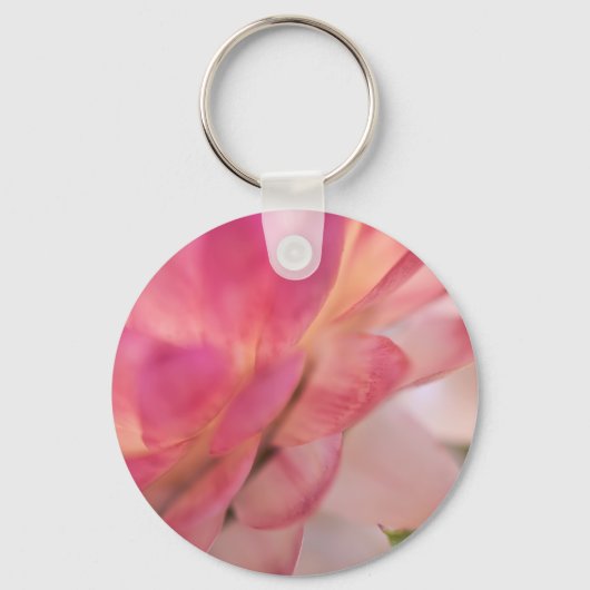 Heldere roze strobloem sleutelhanger (Voorkant)