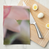 Heldere roze strobloem theedoek (Quarter Fold)