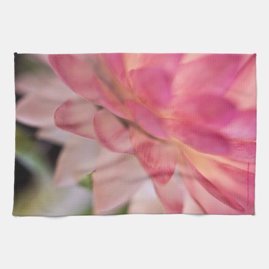 Heldere roze strobloem theedoek (Horizontaal)