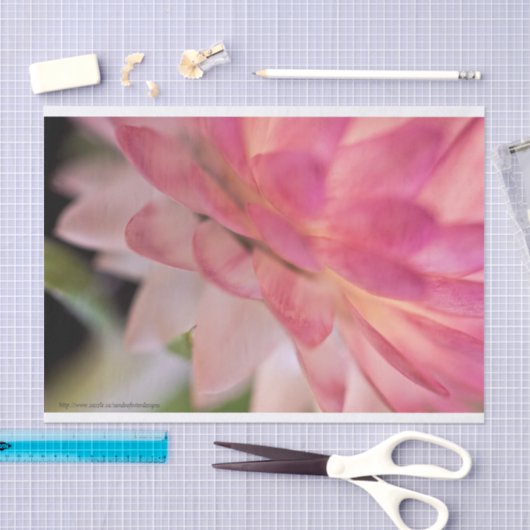 Heldere roze strobloem tissuepapier (Craft)