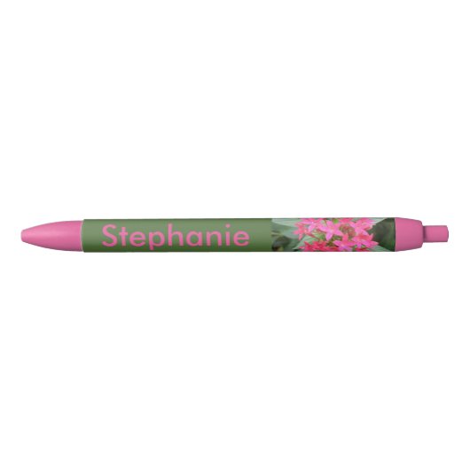 Heldere roze tropische bloemen Aangepaste pen (Voorkant)