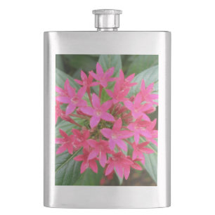 Heldere roze tropische bloemen kolf flacon