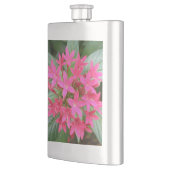 Heldere roze tropische bloemen kolf flacon (Links)