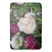 Heldere roze tulpen op een zonnige dag badmat (Voorkant Verticaal)