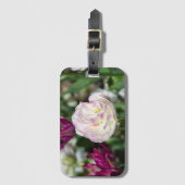 Heldere roze tulpen op een zonnige dag bagagelabel (Voorkant (verticaal))