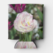 Heldere roze tulpen op een zonnige dag blikjeskoeler (Voorkant)