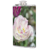 Heldere roze tulpen op een zonnige dag heupfles (Links)