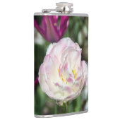 Heldere roze tulpen op een zonnige dag heupfles (Rechts)