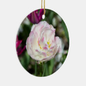 Heldere roze tulpen op een zonnige dag keramisch ornament (Rechts)