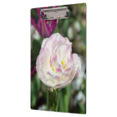 Heldere roze tulpen op een zonnige dag klembord (Links)