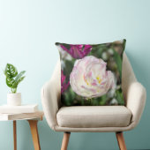 Heldere roze tulpen op een zonnige dag kussen (Stoel)