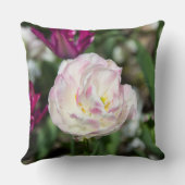 Heldere roze tulpen op een zonnige dag kussen (Achterkant)