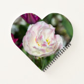 Heldere roze tulpen op een zonnige dag notitieboek (Achterkant)