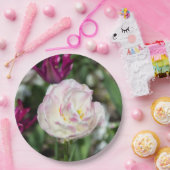 Heldere roze tulpen op een zonnige dag papieren bordje (Feest)