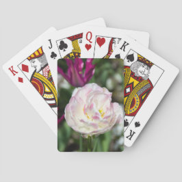 Heldere roze tulpen op een zonnige dag pokerkaarten