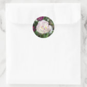 Heldere roze tulpen op een zonnige dag ronde sticker (Tas)