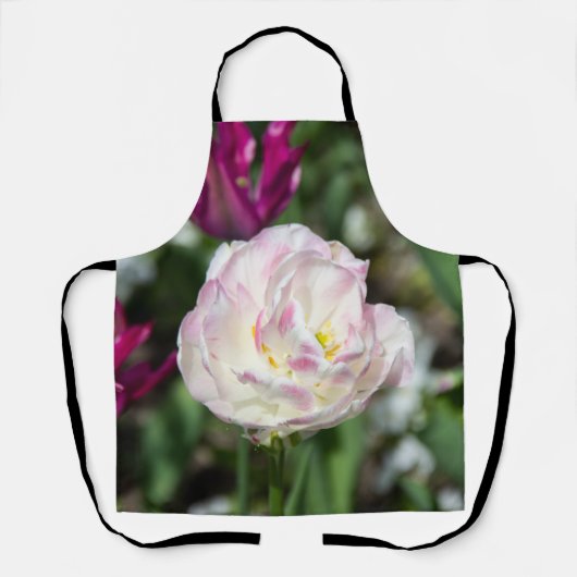 Heldere roze tulpen op een zonnige dag schort (Voorkant)