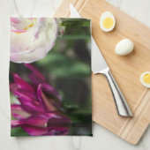 Heldere roze tulpen op een zonnige dag theedoek (Quarter Fold)