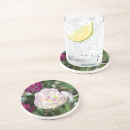 Heldere roze tulpen op een zonnige dag zandsteen onderzetter