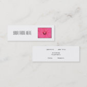 Heldere roze ventilator. mini visitekaartje (Voorkant / Achterkant)