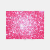 Heldere roze ventilatorbank fleece deken (Voorkant (Horizontaal))