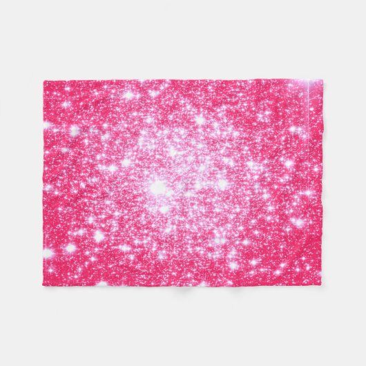 Heldere roze ventilatorbank fleece deken (Voorkant (Horizontaal))