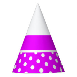 Heldere  roze witte strepen betegelde polka stippe feesthoedjes