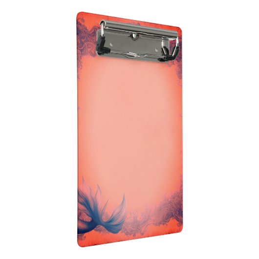 Heldere Roze Zeemeermin Mini Klembord (Schuin)