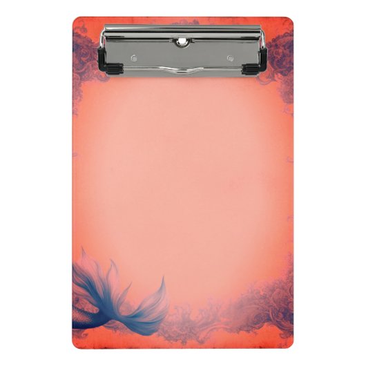 Heldere Roze Zeemeermin Mini Klembord (Voorkant)